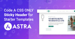 sticky header astra template free, Free Sticky Header for Astra Starter Templates with CSS Only
